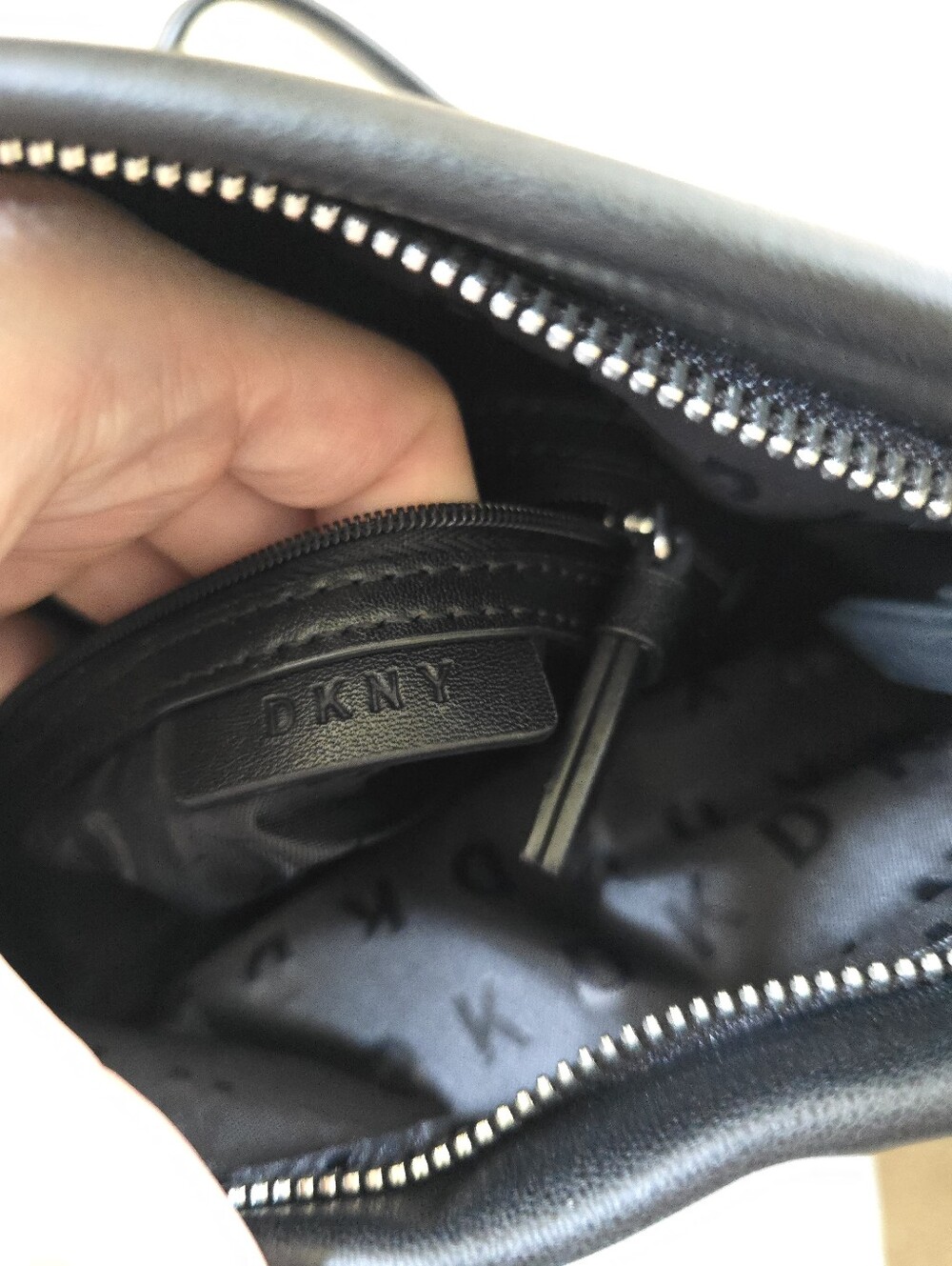 DKNY Faux Leather Backpack - Picture 6 of 7